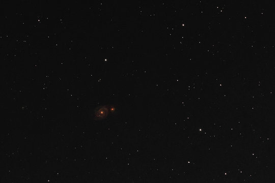 The Whirlpool Galaxy in the constellation Canes Venatici as seen from Mannheim in Germany.