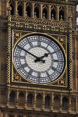 Fototapeta na wymiar a beautiful photo of the clock of London's Big Ben Tower bell Tower, detail