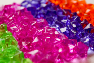 Decorative Colorful Crystal Beads for a Background