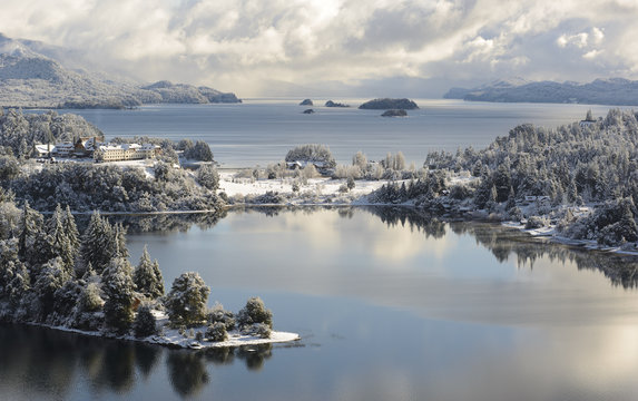 Paisaje de San Carlos de Bariloche, Patagonia, Argentina. Ciudad turistica del Sur Argentino. 