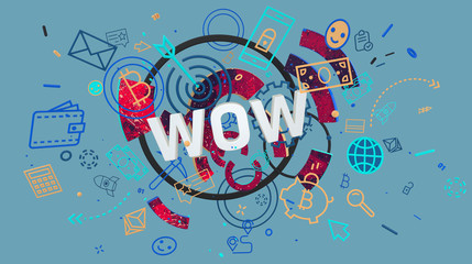 Fototapeta premium abstract composition Wow