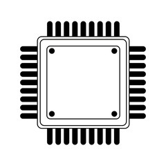 Microchip technology isolated vector illustration graphic design