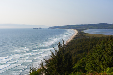 Netarts Spit near sunset, photographed from Cape Lookout, Oregon