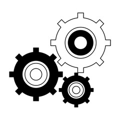 Gears working symbol vector illustration graphic design