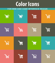 Shopping Bascket icons set