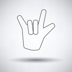 Fototapeta premium Rock hand icon