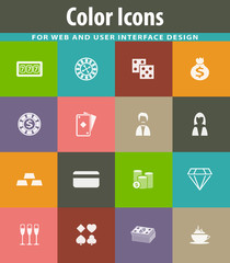 Casino icon set