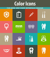 Dental icons set
