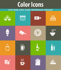 Food and kitchen icons set