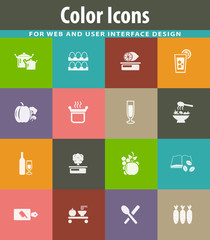 Food and kitchen icons set