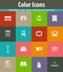 Furniture icons set