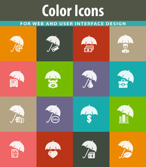 Obraz premium Insurance icons set