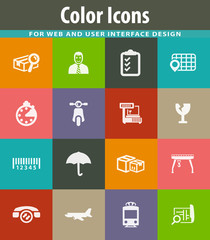 Logistic icons set