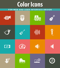 Music icons set