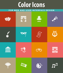 Theater icons set