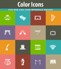 Theater icons set