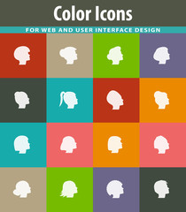 Obraz premium Woman icons set