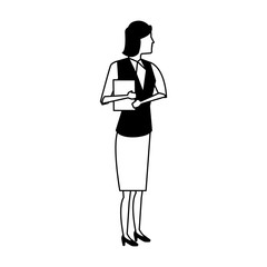 Young business woman vector illustration graphic design