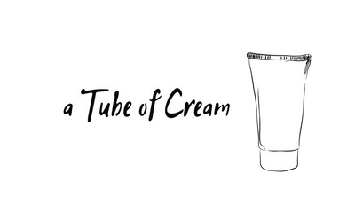 a tube of cream, sketch of cosmetics, cosmetic tube