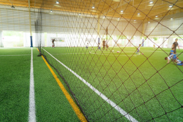 Boundry Line of an indoor football soccer training field