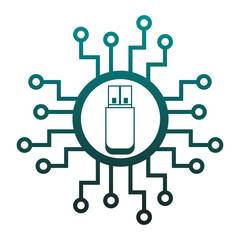 USB storage technology vector illustration graphic design