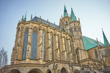 Cathedral and Severi-Church in Erfurt in east Germany