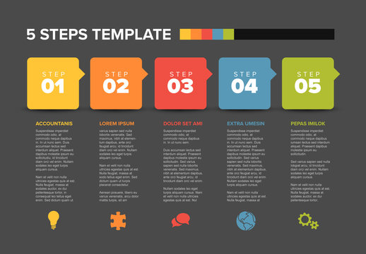 Infographic Layout with Colorful Speech Bubbles