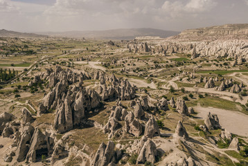 Landscape of national park of Cappadocia. Aerial view © a_medvedkov