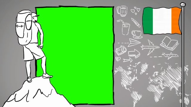 Ireland hand drawn tourism