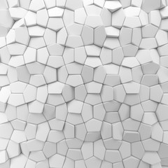 Naklejka premium White abstract pentagons backdrop