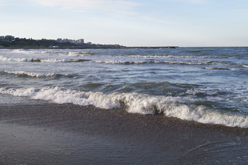 The colors of the Black Sea at twilight, Constanta, Romania

