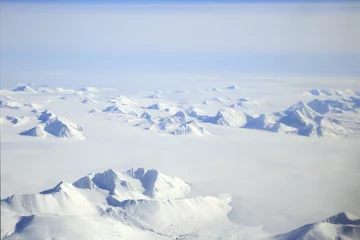 Papier Peint photo autocollant Photo aérienne Svalbard Arctic Landscape Aerial View, Norway