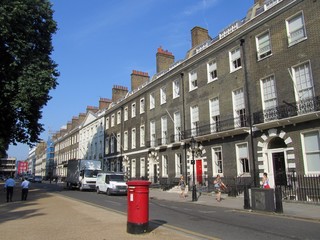 The north side of Bedford Square, Bloomsbury, Camden, London.