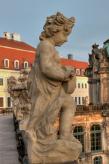 Fototapeta na wymiar Sculptures at the Dresden Zwinger.