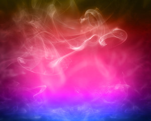 Smoke over blue background