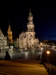 Fototapeta na wymiar Dresden Cathedral , Cathedral of the Holy Trinity , Catholic Church of the Royal Court of Saxony .
