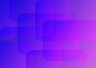 Retro Modern Style Abstract Squares in Purple and Blue