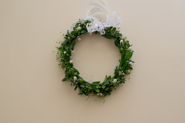 wreath of flowers green 