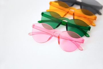 Colorful rimless sunglasses