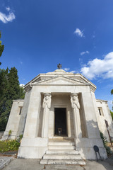 Fototapeta premium Portrait view of the Mausoleum of the Racic family in Cavtat, Croatia.
