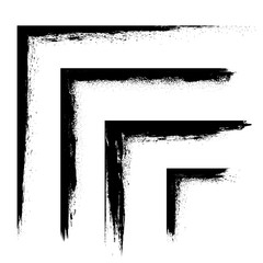 Grunge corners, set of black grunge frames