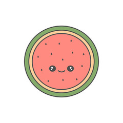 Fototapeta premium cute cartoon watermelon vector illustration