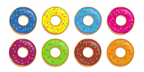 bunte donuts mit streuseln 8er Set