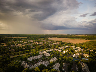 Fototapeta na wymiar Aerial of Plainsboro New Jersey