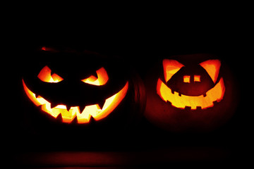 Halloween pumpkin heads