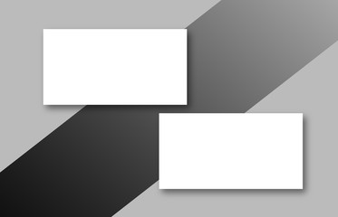 Fototapeta premium Empty white posters on gray background