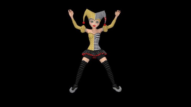 comic character dancing animation transparent background