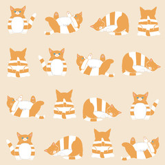 Fototapeta premium Cute orange cat