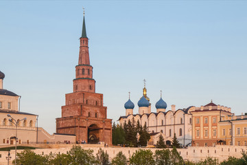 Fototapeta na wymiar The Soyembika tower in the Kazan Kremlin, Tatarstan, Russia