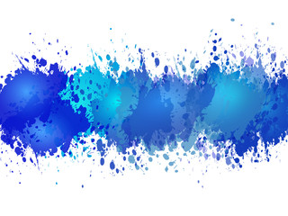 Obraz premium Blue Abstract Artistic Watercolor splash